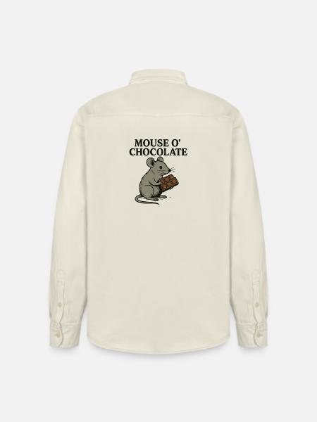 Mouse o'Chocolate Pun Mouse Chocolate - Relaxed Fit Unisex Organic Shirt by Stanley/Stella - soft Ecru