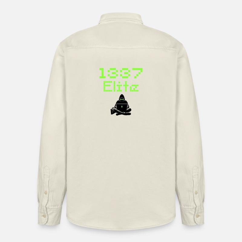 1337 Elite Hacker Squad, Leet Hacker - Relaxed Fit Unisex Organic Hemd von Stanley/Stella - Natur