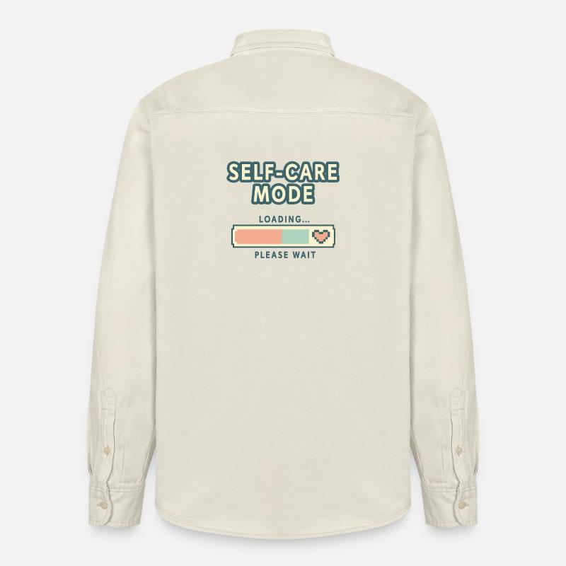 Self-Care Mode Loading - Retro Pixel Edition - Relaxed Fit Unisex Organic Hemd von Stanley/Stella - Natur