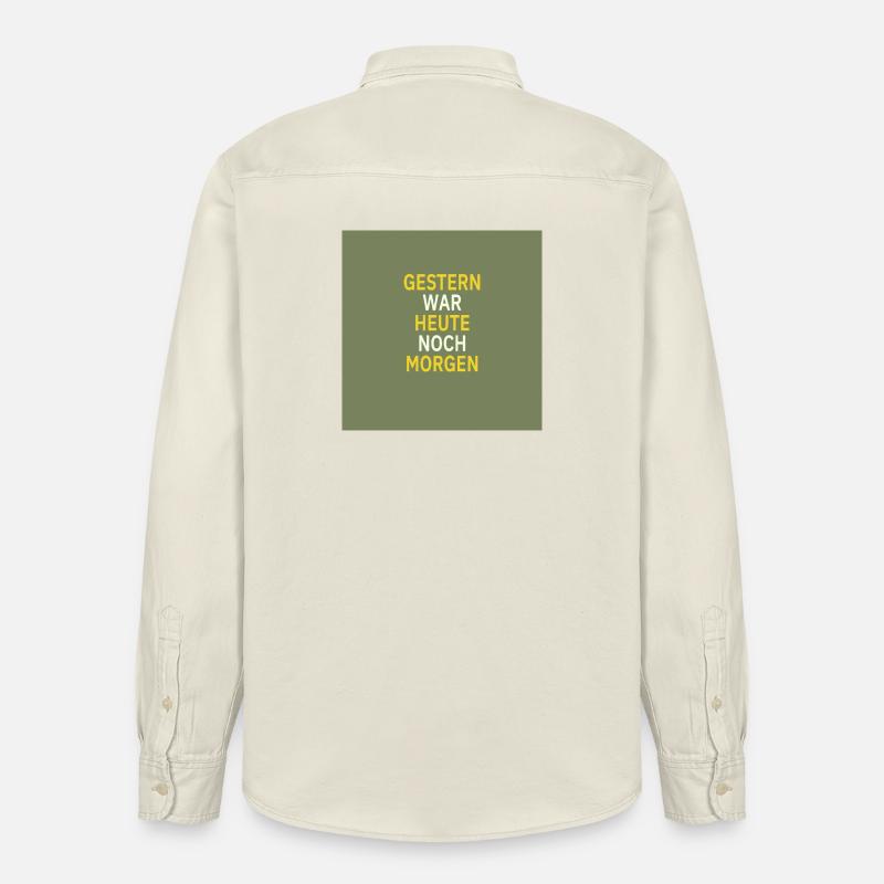 Gestern war heute noch morgen - Relaxed Fit Unisex Organic Hemd von Stanley/Stella - Natur