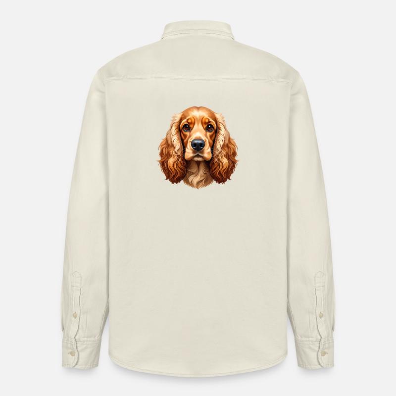 Cocker Spaniel - Relaxed Fit Unisex Organic Hemd von Stanley/Stella - Natur