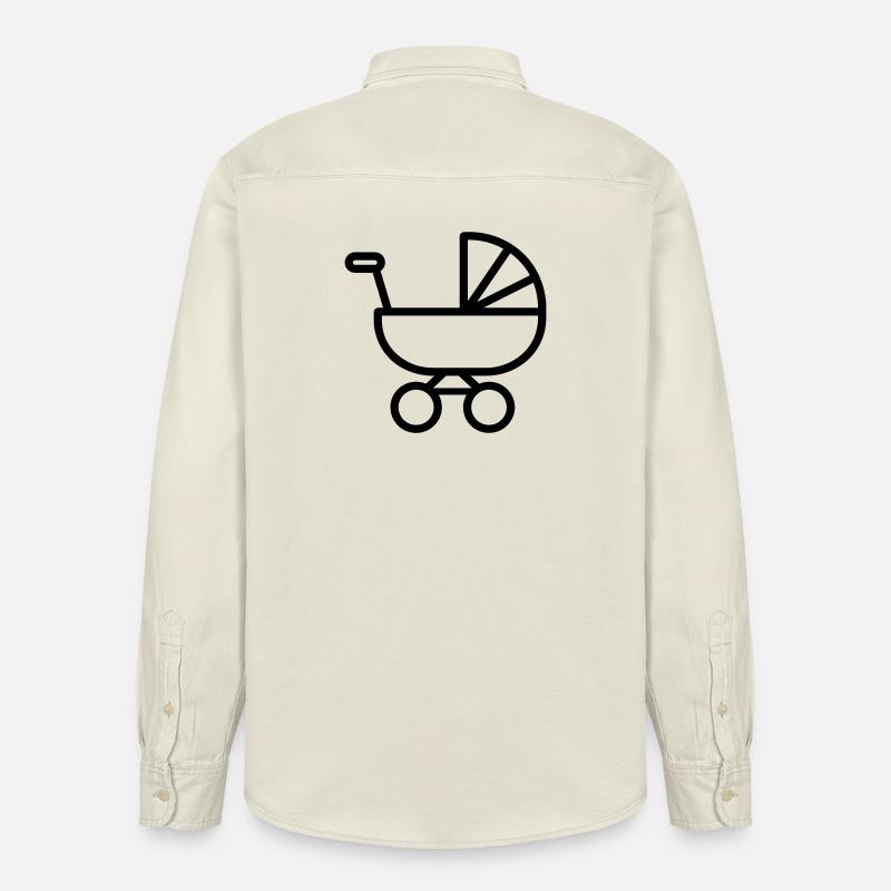 stroller_-1-poussette - Chemise unisexe coupe décontractée bio Stanley/Stella - écru doux