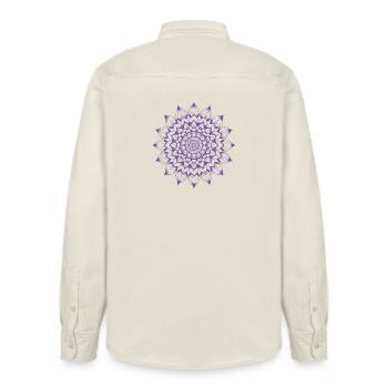 mandala - Chemise unisexe coupe décontractée bio Stanley/Stella - écru doux - Dos - AI Model Male 178 light (178cm)