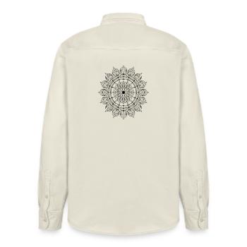 mandala - Chemise unisexe coupe décontractée bio Stanley/Stella - écru doux - Dos - AI Model Male 178 light (178cm)