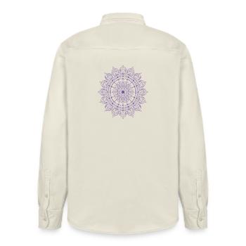 Mandala - Relaxed Fit Unisex Organic Hemd von Stanley/Stella - Natur - Hinten - AI Model Male 178 light (178cm)