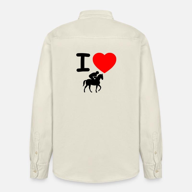 Chevaux - Chemise unisexe coupe décontractée bio Stanley/Stella - écru doux