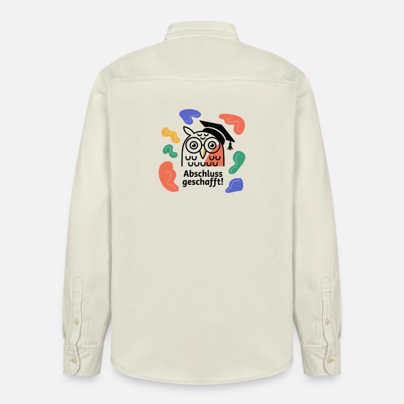 Abschluss-Eule Abstract Organic - Relaxed Fit Unisex Organic Hemd von Stanley/Stella - Natur