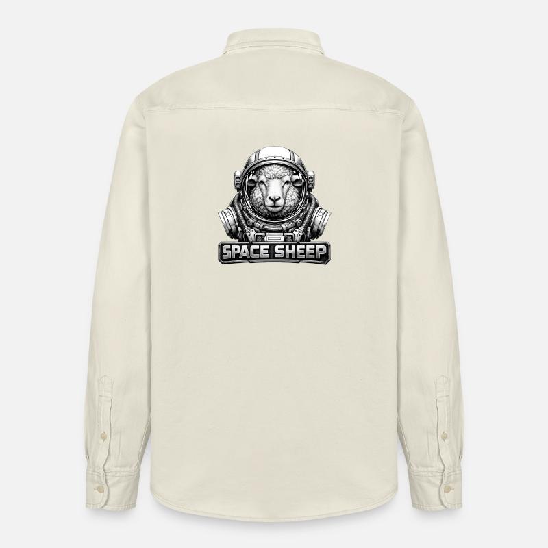 Astronaute mouton de l’espace - Chemise unisexe coupe décontractée bio Stanley/Stella - écru doux