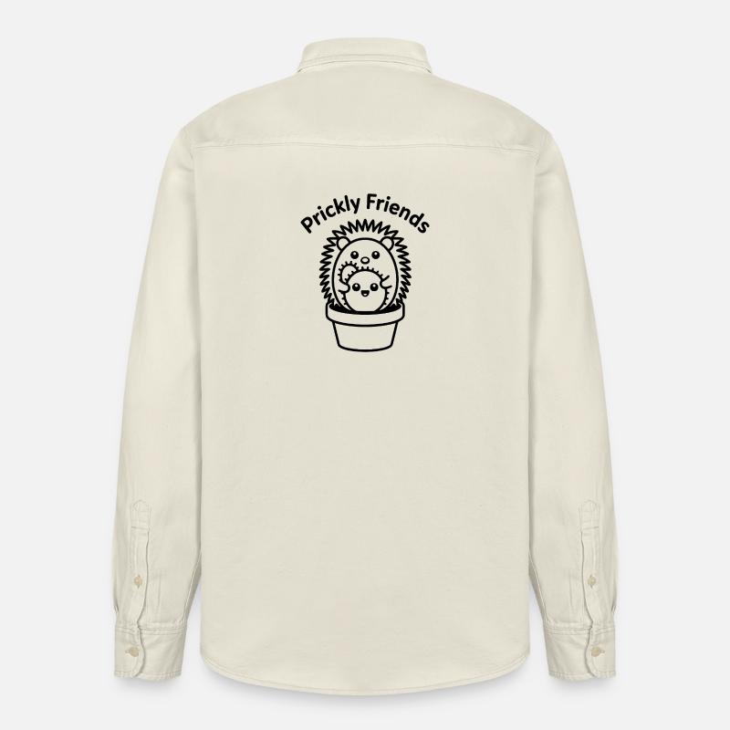 Igel und Kaktus beste Freunde - Relaxed Fit Unisex Organic Hemd von Stanley/Stella - Natur