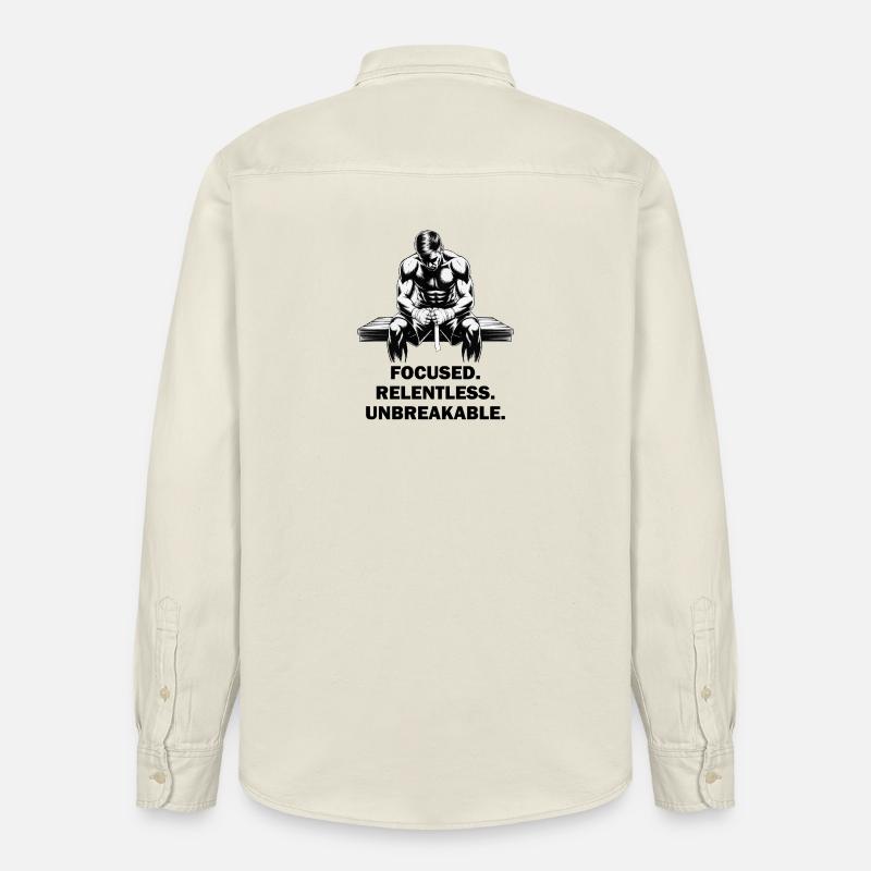 Combattant MMA concentré, implacable et incassable - Chemise unisexe coupe décontractée bio Stanley/Stella - écru doux