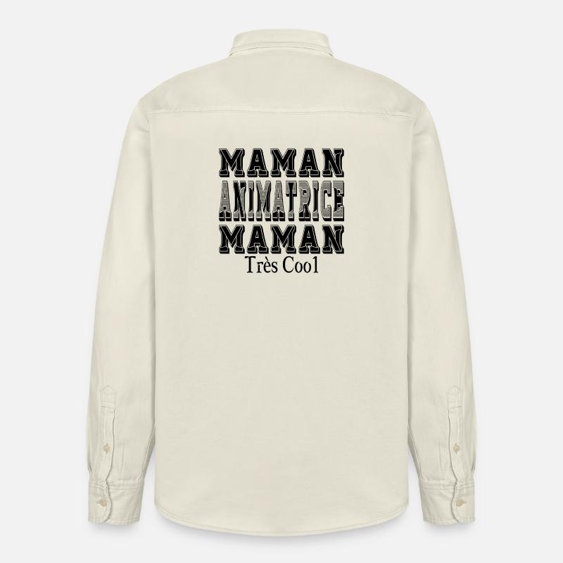 Maman Animatrice Maman Très Cool - Chemise unisexe coupe décontractée bio Stanley/Stella - écru doux