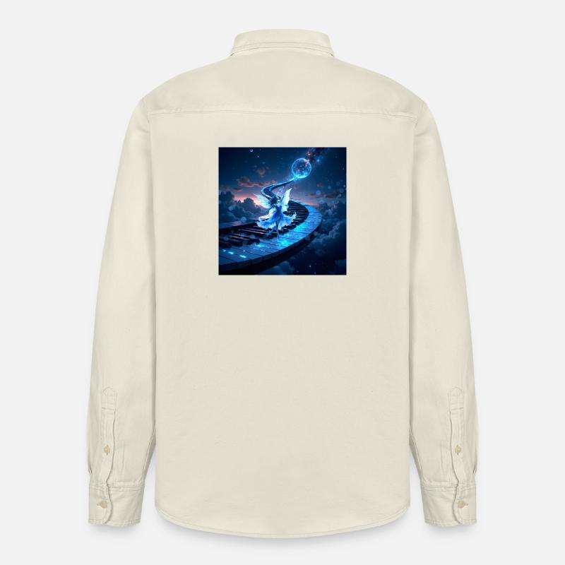 Chemin des Clés vers la Lune - Chemise unisexe coupe décontractée bio Stanley/Stella - écru doux