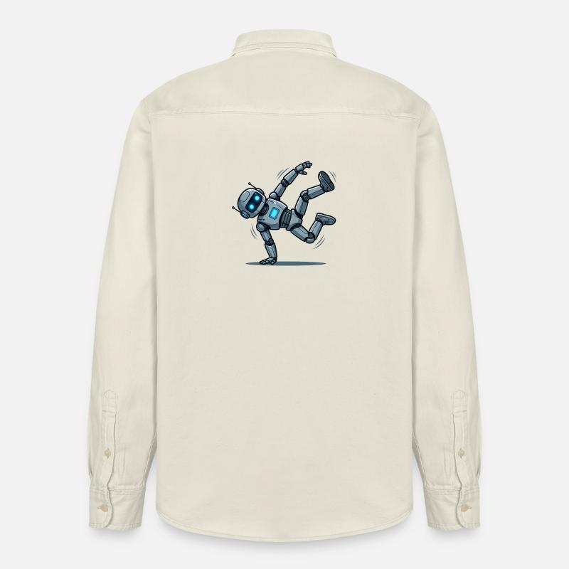 3 Le Robot Danseur Breakdance - Chemise unisexe coupe décontractée bio Stanley/Stella - écru doux