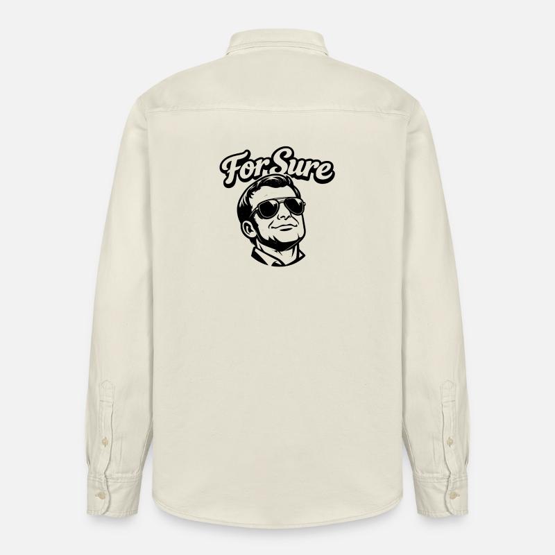 Für Certain Macron – männlicher Präsident - Relaxed Fit Unisex Organic Hemd von Stanley/Stella - Natur