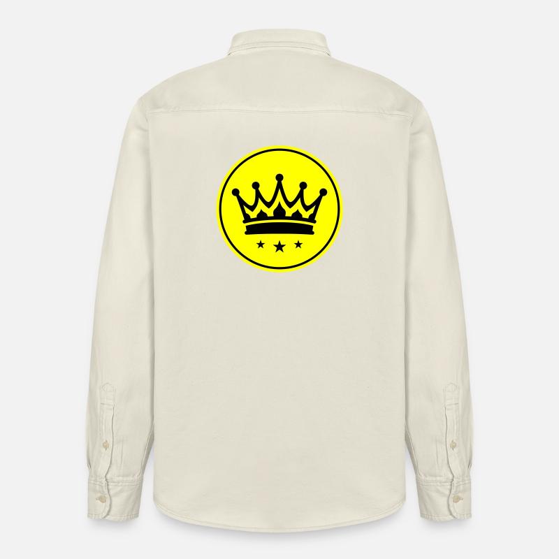Symbol korony - Koszula unisex luźny krój bio Stanley/Stella - delikatne ecru