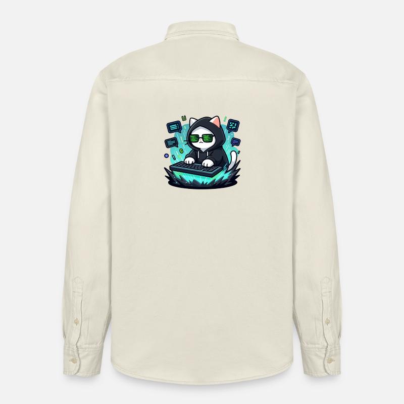 Chat-Hacker - Relaxed Fit Unisex Organic Hemd von Stanley/Stella - Natur