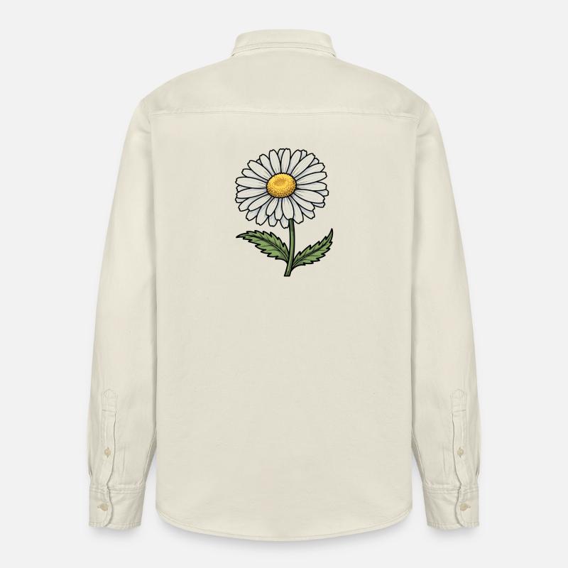 Gänseblümchen - Relaxed Fit Unisex Organic Hemd von Stanley/Stella - Natur