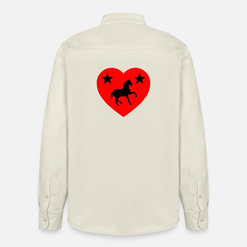 Chevaux - Chemise unisexe coupe décontractée bio Stanley/Stella - écru doux