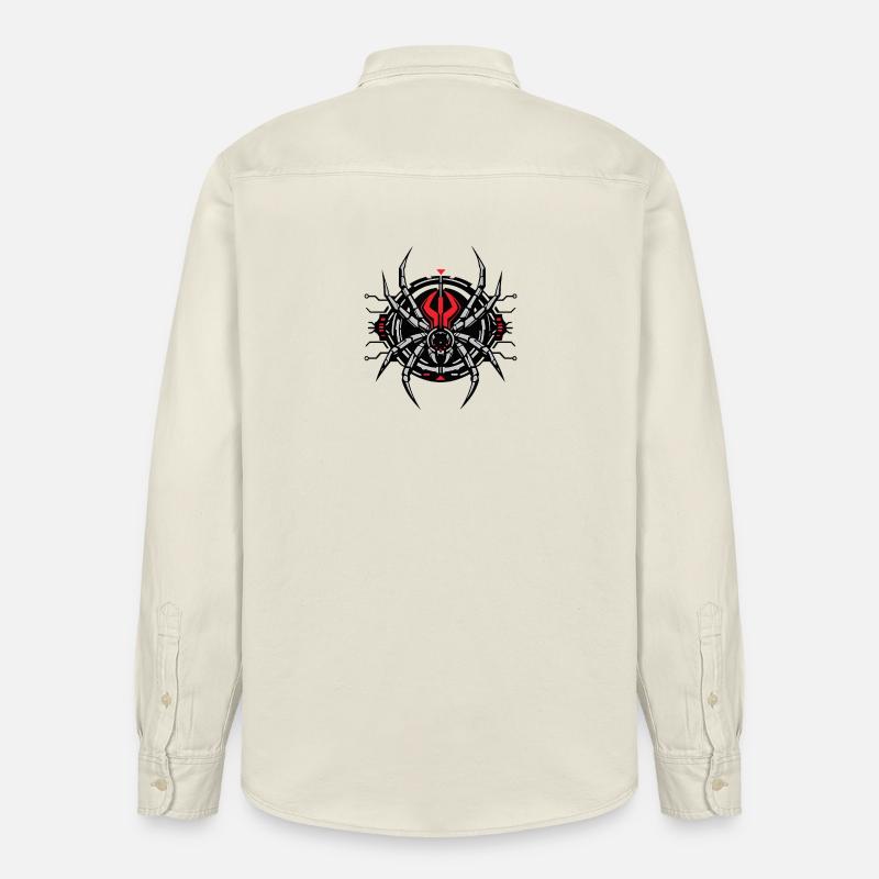 Redback Spider:Tech Edition - Relaxed Fit Unisex Organic Shirt by Stanley/Stella - soft Ecru