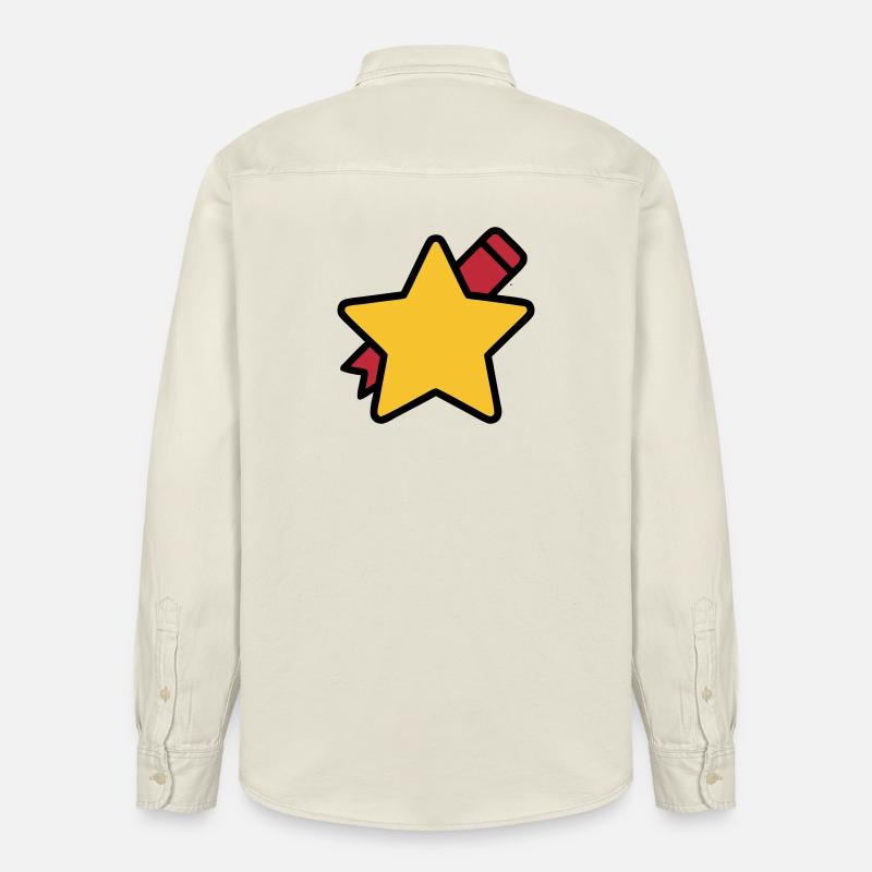 Enseignant à l’école Star Pen - Chemise unisexe coupe décontractée bio Stanley/Stella - écru doux