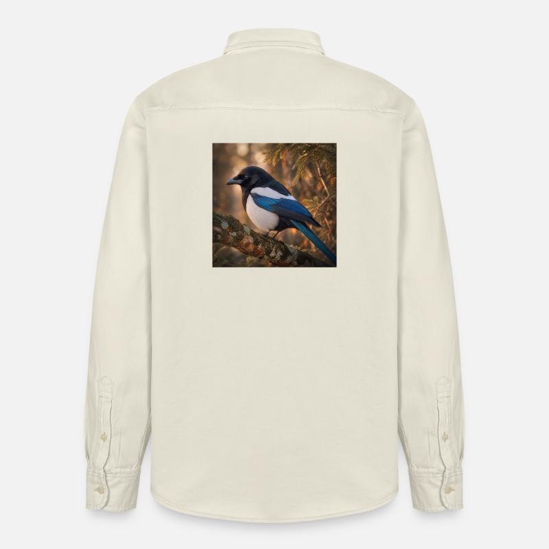 Patinez dans la forêt - Chemise unisexe coupe décontractée bio Stanley/Stella - écru doux