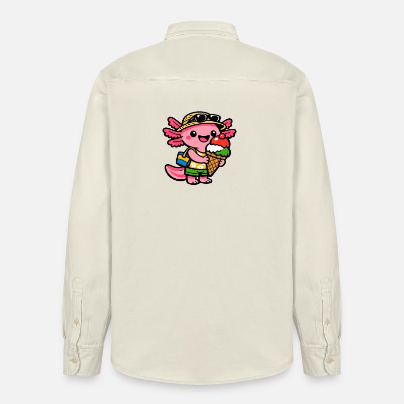 Créature de Glace Ensoleillée avec Chapeau - Chemise unisexe coupe décontractée bio Stanley/Stella - écru doux
