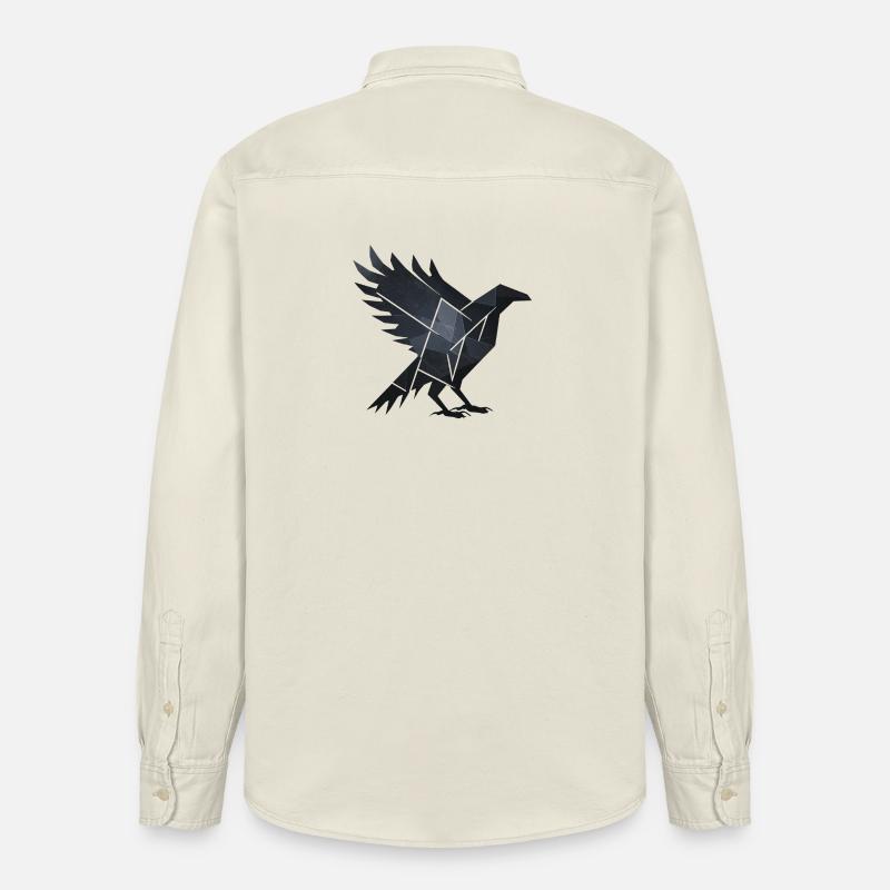 Corbeau noir - Chemise unisexe coupe décontractée bio Stanley/Stella - écru doux