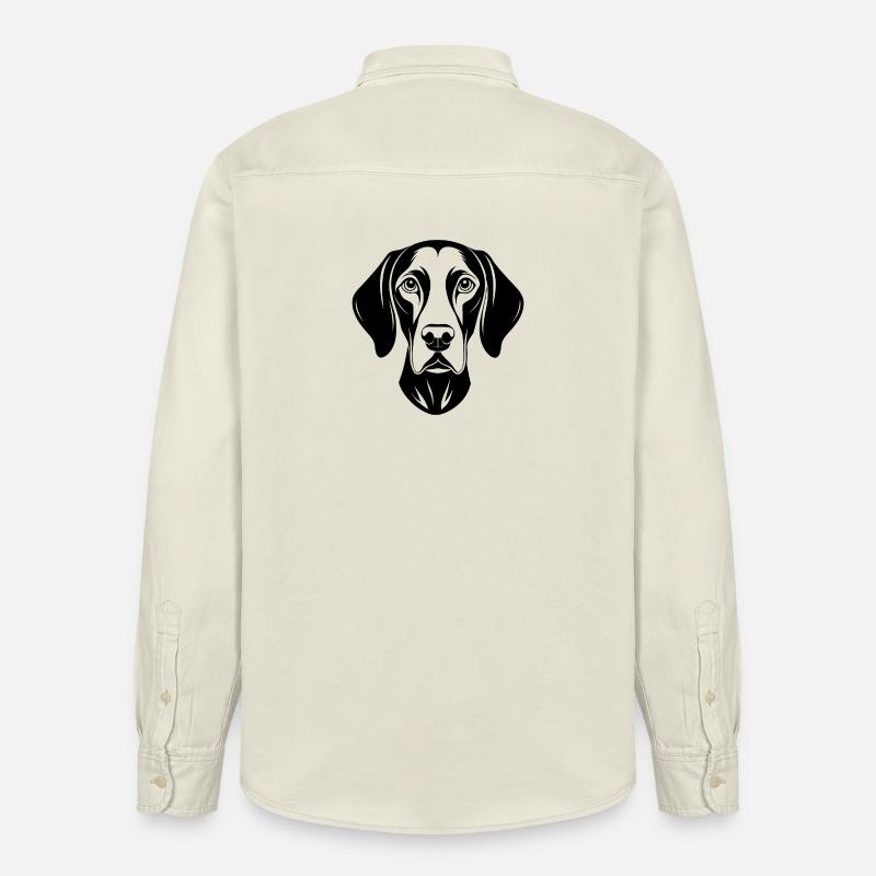 Deutscher Kurzhaar-Pointer - Relaxed Fit Unisex Organic Hemd von Stanley/Stella - Natur