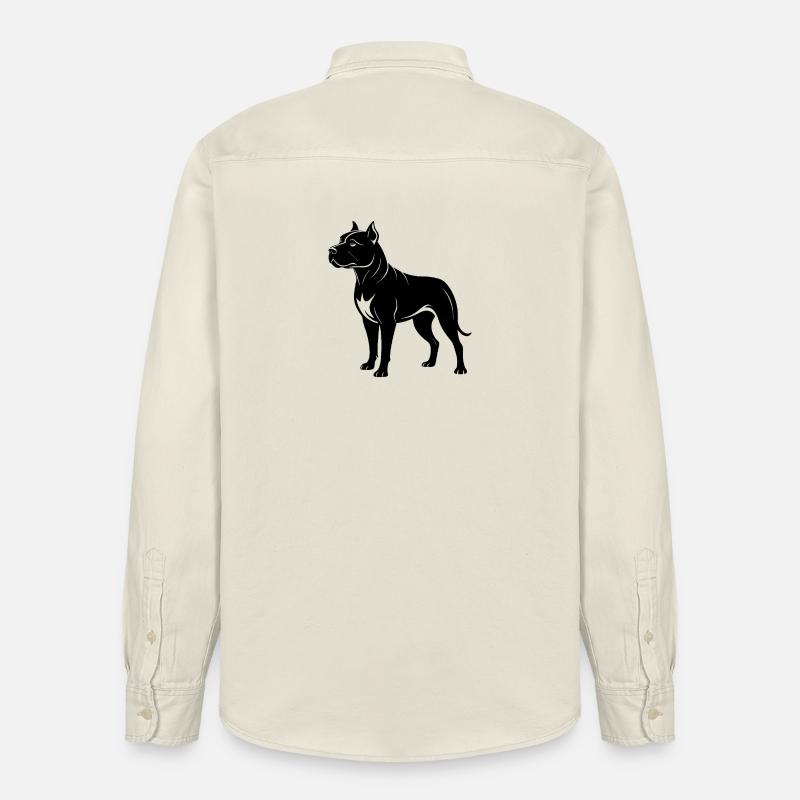 Chien - Chemise unisexe coupe décontractée bio Stanley/Stella - écru doux