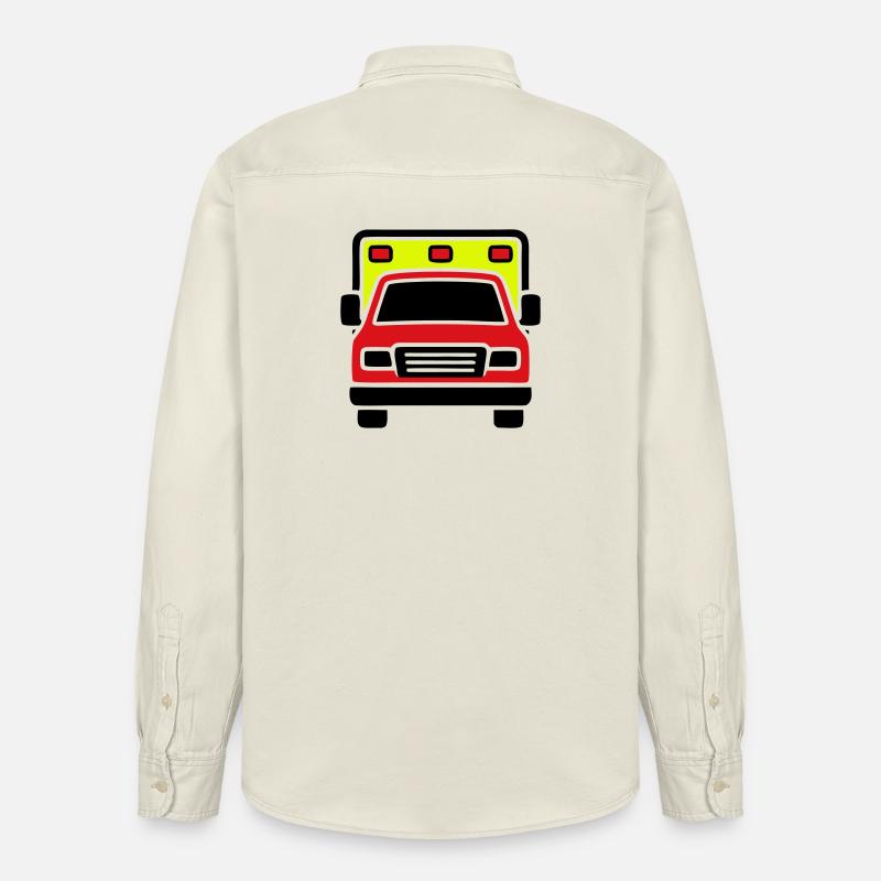 Ambulance Ambulance Front - Chemise unisexe coupe décontractée bio Stanley/Stella - écru doux