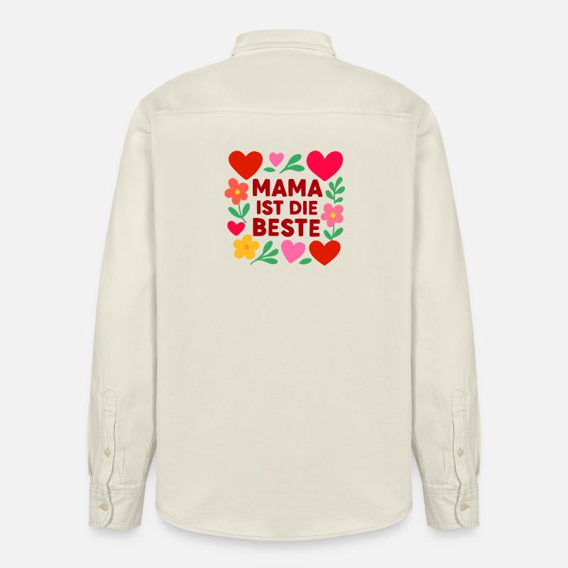 Maman est la meilleure - Chemise unisexe coupe décontractée bio Stanley/Stella - écru doux