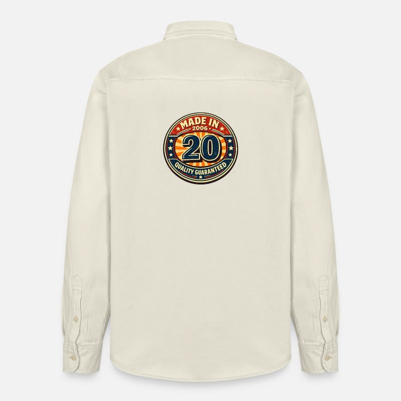 20e anniversaire - Chemise unisexe coupe décontractée bio Stanley/Stella - écru doux