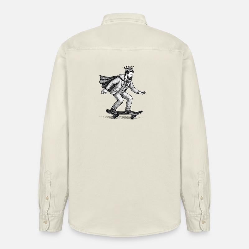 Gekrönter Eiskunstlaufkönig - Relaxed Fit Unisex Organic Hemd von Stanley/Stella - Natur