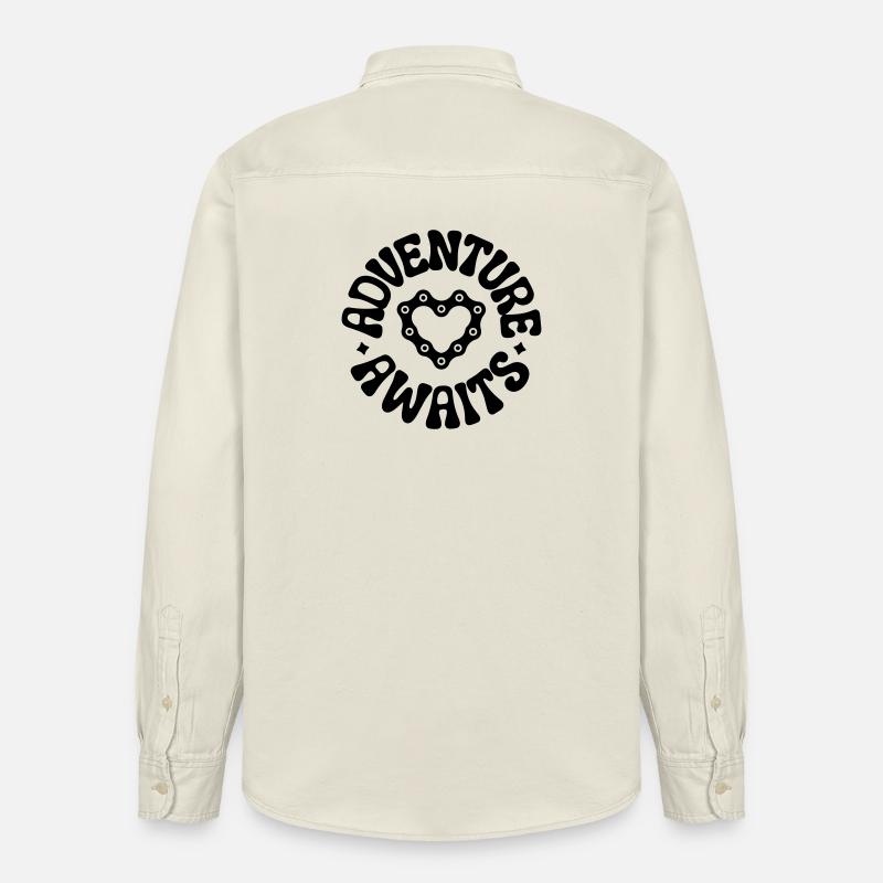 Radfahren - Relaxed Fit Unisex Organic Hemd von Stanley/Stella - Natur