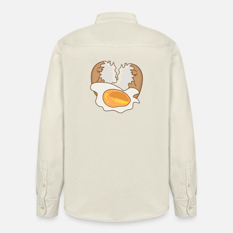 Mirror with eggshell - Relaxed Fit Unisex Organic Shirt by Stanley/Stella - soft Ecru