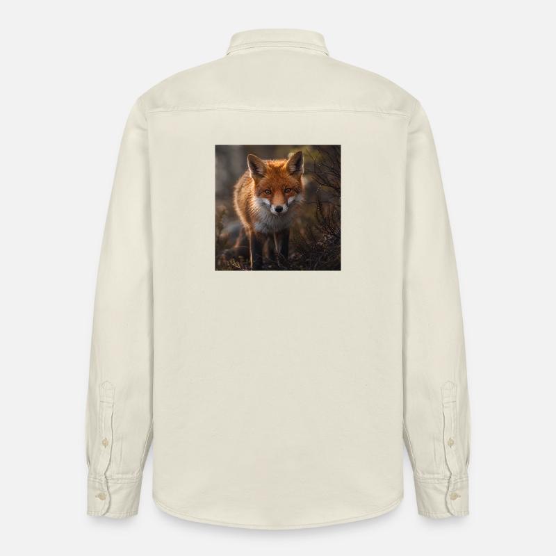 Fuchs in einer Waldlichtung - Relaxed Fit Unisex Organic Hemd von Stanley/Stella - Natur