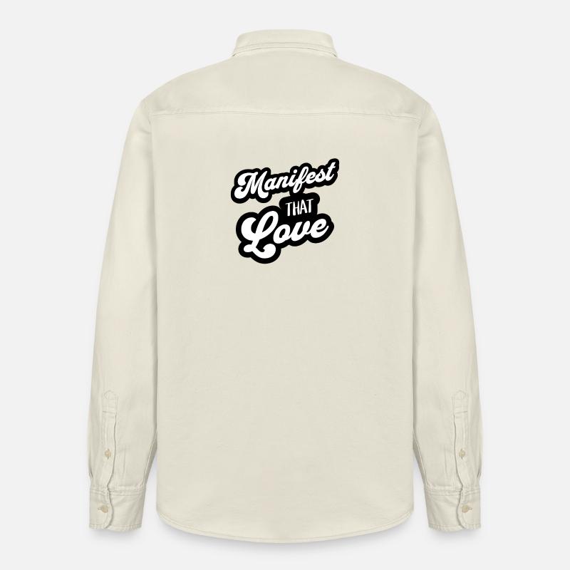 Manifeste cet amour - Chemise unisexe coupe décontractée bio Stanley/Stella - écru doux