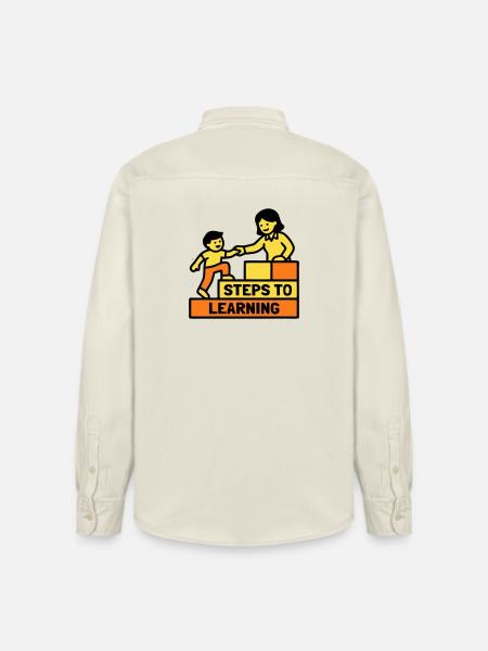 Steps to Learning Schule Logo - Relaxed Fit Unisex Organic Hemd von Stanley/Stella - Natur