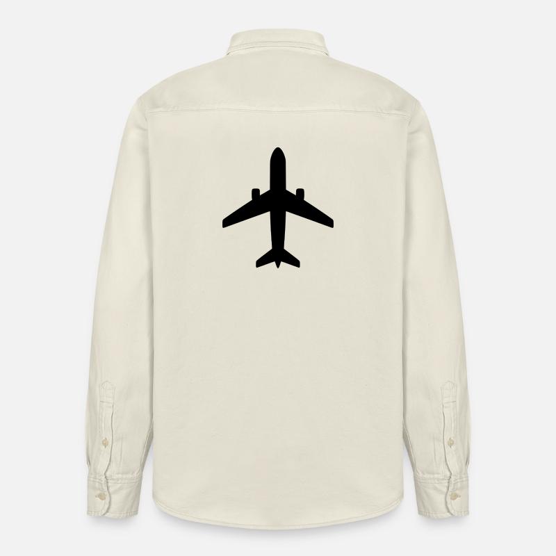 Flugzeug - Relaxed Fit Unisex Organic Hemd von Stanley/Stella - Natur
