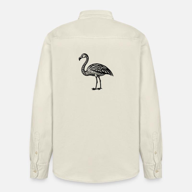 Flamingo - Relaxed Fit Unisex Organic Hemd von Stanley/Stella - Natur