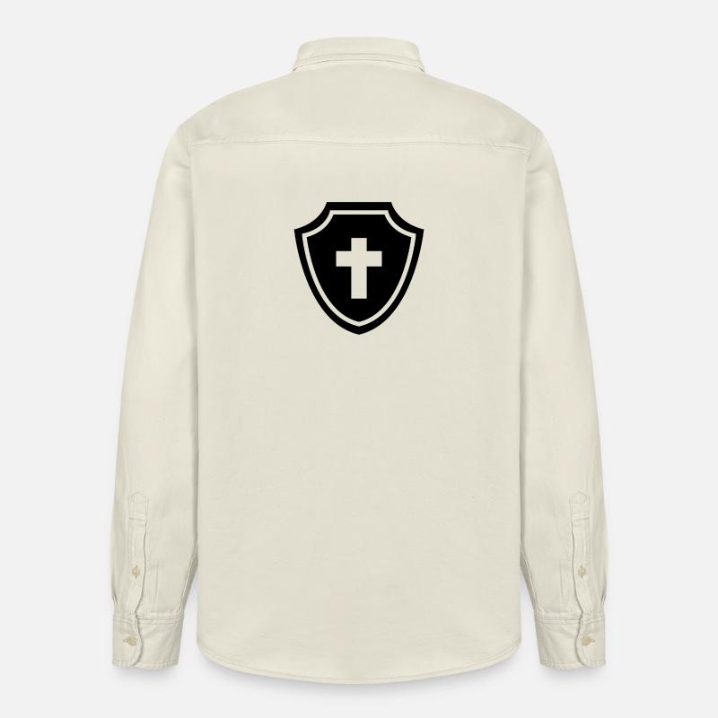 Schild der Rüstung Gottes - Relaxed Fit Unisex Organic Hemd von Stanley/Stella - Natur