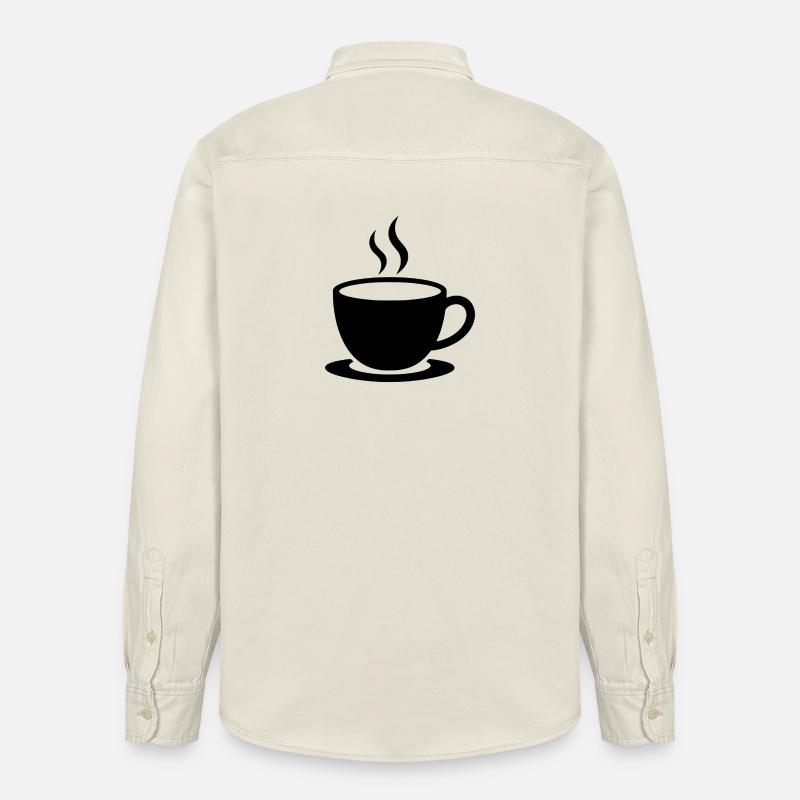 Icône du café - Chemise unisexe coupe décontractée bio Stanley/Stella - écru doux