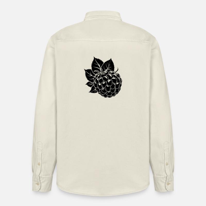 Brombeeren - Relaxed Fit Unisex Organic Hemd von Stanley/Stella - Natur