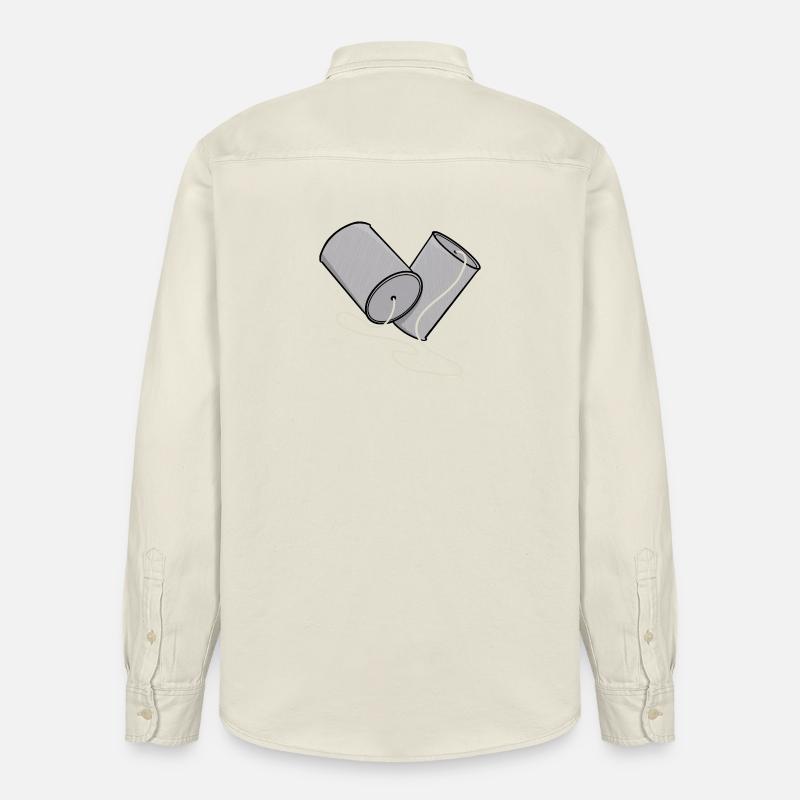 Nostalgie du téléphone en conserve - Chemise unisexe coupe décontractée bio Stanley/Stella - écru doux