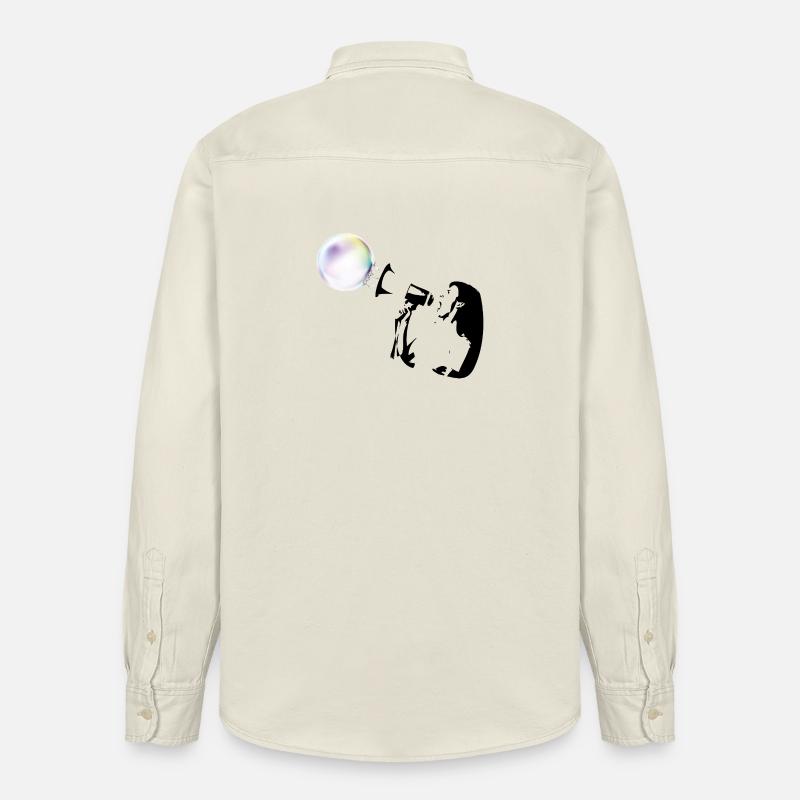 bubble shot - Relaxed Fit Unisex Organic Hemd von Stanley/Stella - Natur