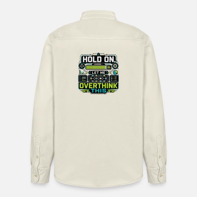 Overthink This Loading Screen - Relaxed Fit Unisex Organic Shirt by Stanley/Stella - soft Ecru