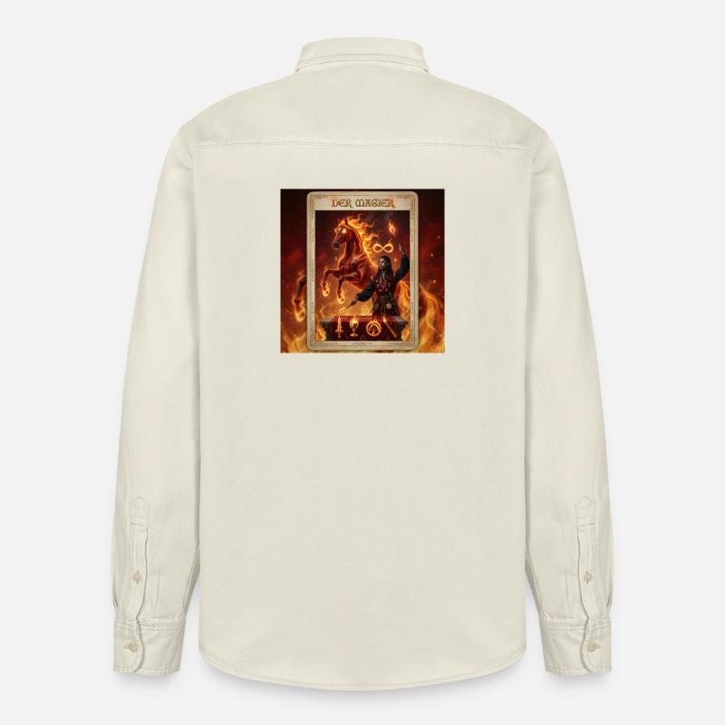 Feuriges Pferd, der Magier - Relaxed Fit Unisex Organic Hemd von Stanley/Stella - Natur