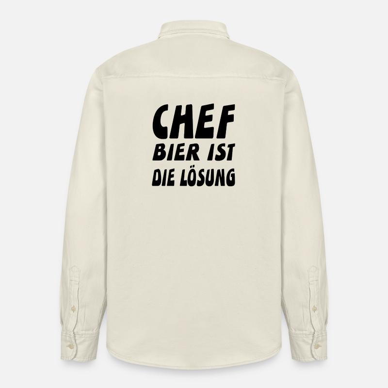 Chef - Relaxed Fit Unisex Organic Hemd von Stanley/Stella - Natur