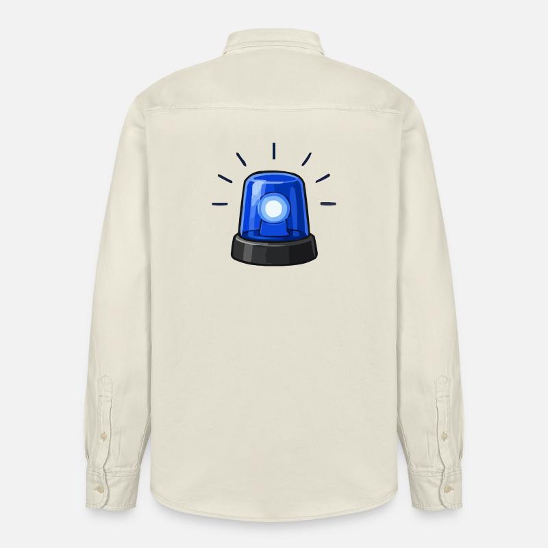 Dessin animé Lumière Alarme Bleue - Chemise unisexe coupe décontractée bio Stanley/Stella - écru doux