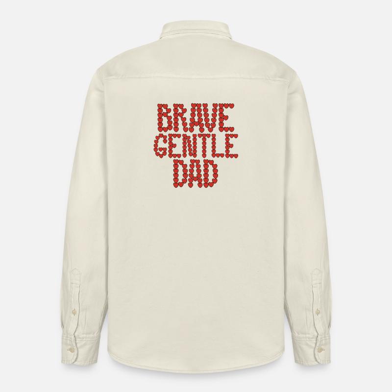 Papa courageux et doux - Chemise unisexe coupe décontractée bio Stanley/Stella - écru doux